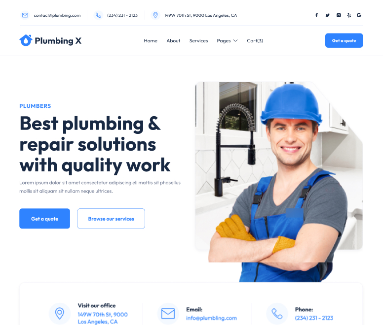 Home - Plumbing X Webflow Template