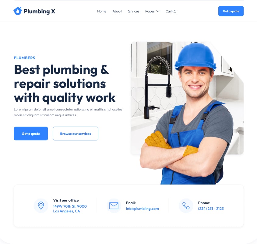 Home - Plumbing X Webflow Template