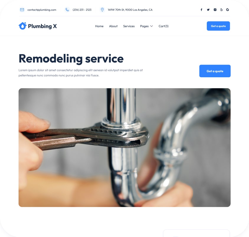 Service Single - Plumbing X Webflow Template